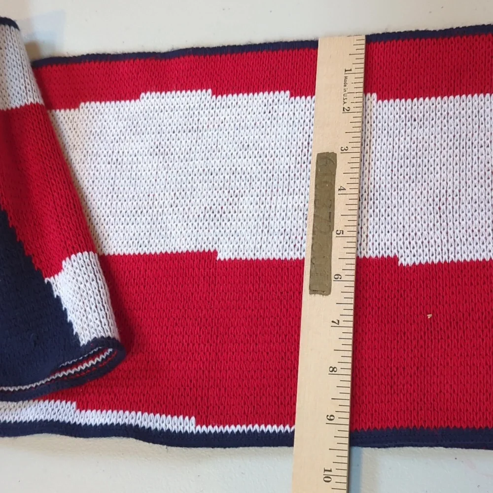USA patriotic stars and stripes winter scarf